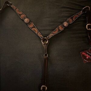 Circle Y Sunflower & Buckstitch Breastcollar